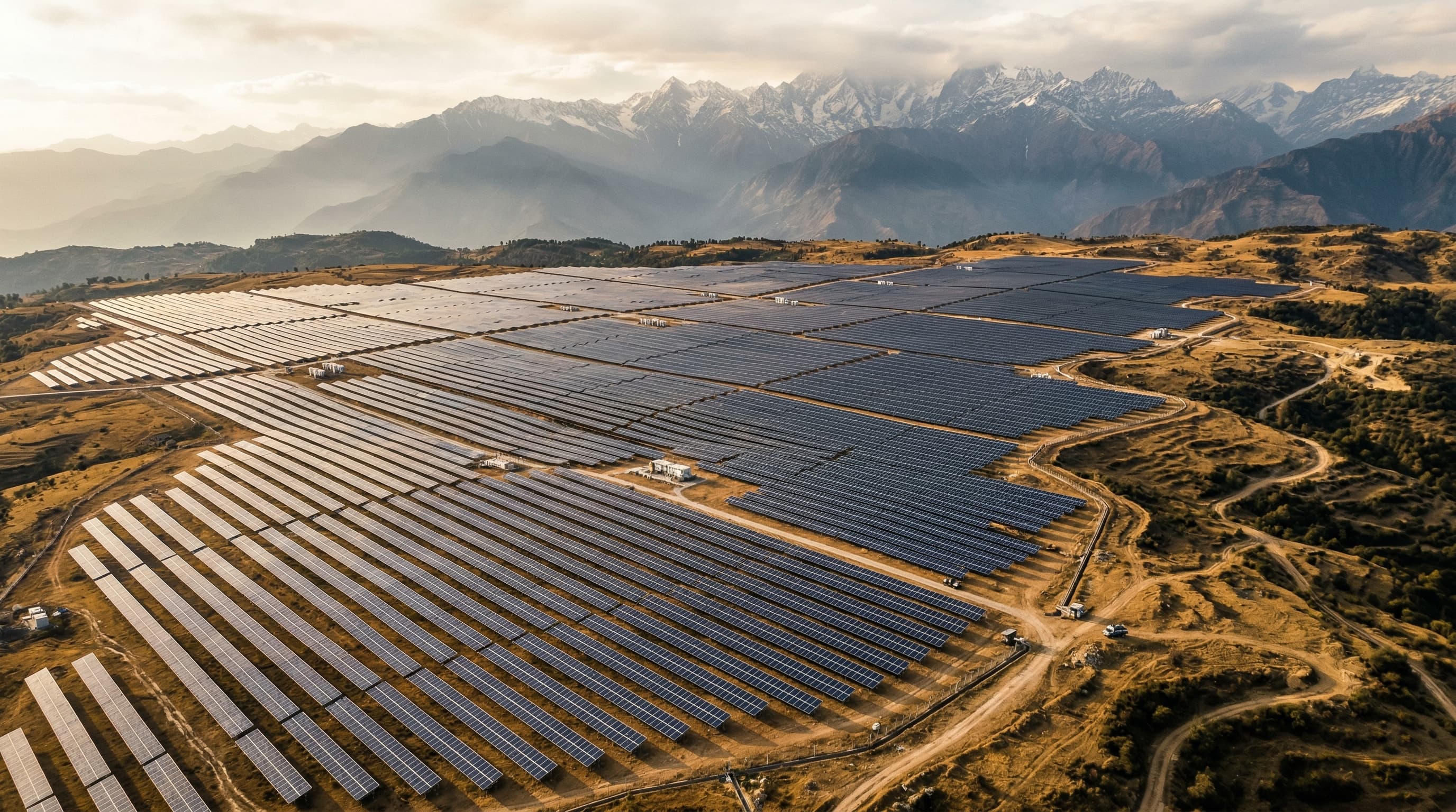 Solar panels installed on a rooftop in Punjab by Satvikk Oorja